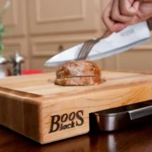Boos Blocks Schneidebrett PrepMaster Mit Auffangschale 46 X 46 X 6 Cm/ 7,5 Kg 15